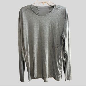 Lululemon Men's Swiftly Tech Long Sleeve Find Your Focus Reflective Shirt Gray